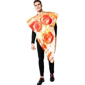 High quality funny festival clothing polyester adults food mascot pizza costumes for party