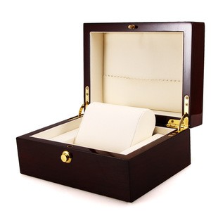 High Quality Glossy Lacquer Watch Box Gift Storage Box Private Logo Wood Luxury Watch Packaging Box Case