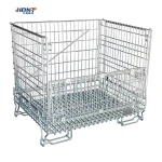 High Quality Heavy-Duty Steel Wire Mesh Container Logistics Collapsible Metal Pallets Stackable Storage Cargo Storage Equipment