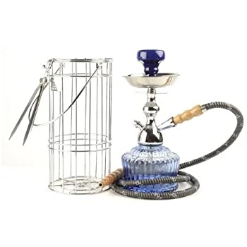high quality hookah New aluminum stainless steel mya hookah with metal cage