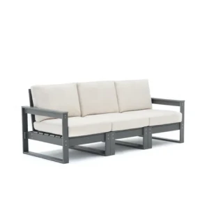 High Quality Leisure Patio Furniture Set Factory Customized Outdoor Plastic Three Seat Sofa HDPE Sofa For Courtyard