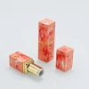 High quality make your own brand cosmetic packaging marble lipstick tube