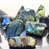 High quality natural healing stones feng shui folk crafts blue flashy labradorite freeform for decoration