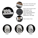 High Quality Slim Charcoal Filter 6mm 7mm 9mm Ceramic Smoking Filters With Customized Logo
