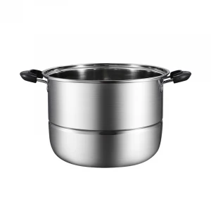 High Quality Steamer Pot Stainless Steel Cookware Pot Set With Steamer Soup Cooking Pot