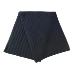 High Quality Wholesale Cashmere Black Scarf Knit Winter Hand Jersey Knitted Women Ribbed Scarves