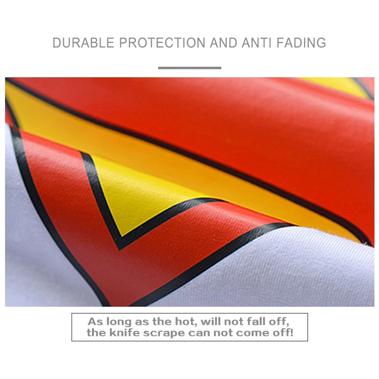 High quality wholesale custom design washable plastic sol thermal transfer animation dog sticker T-shirt label