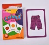 High quality wholesale custom educational cards memory kids English math learning alphabet shape animal card
