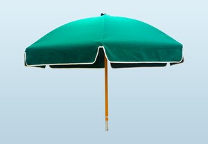 High Quality Wooden Pole Luxury Beach Umbrella with valance