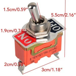 High quality1pc New 15A 250V SPST 2 Terminal ON OFF Toggle Switch TEN1021