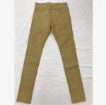 Hight Quality Yellow Solid Color Washed Stretch Skinny Fit Mens Jeans in guangzhou