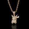 Hip Hop Cartoon Pendant Iced Out Cz Diamond Pendant Necklace Bling Gold Plated Necklace For Women Fashion Body Jewelry Wholesale