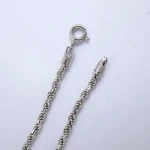 Hiphop Custom Chain Necklace Rhodium Plated Necklaces for Men 925 Sterling Silver Jewelry Diamond Cut Rope Chain Rope Chain