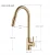 Import Holmine Brushed Gold Kitchen Faucet Pull Out Kitchen Sink Water Tap Single Handle Mixer Tap 360 Rotation Kitchen Shower Faucet from China