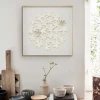Home Decor Leaf Pattern Rice Paper Framed Art Wooden Wall Decor Art 3D Shadow Box for Living Room