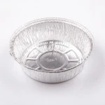 Home Packing fast food 1150ml disposable deep round aluminum foil container for food packing