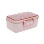 Hot food storage box rectangle 0.6L student bamboo fiber lunch box