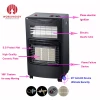 Hot sale household mobile portable 3 Burner Portable fast heating energy saving mini Infrared electric and gas heater
