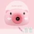 Import Hot sale kids pink pig bubble machine electric bubble camera music glow bubble camera toys from China