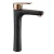 Import Hot Sales bathroom Single Hole Brass Basin lavatory Faucets  water mixer faucet Basin mixer surface black and rose gold from China