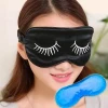 Hot Sell 100% Real Silk Filled Eye Mask Sleeping Mask Sleep Masks Black Soft and Smooth Hand Washable Big Size