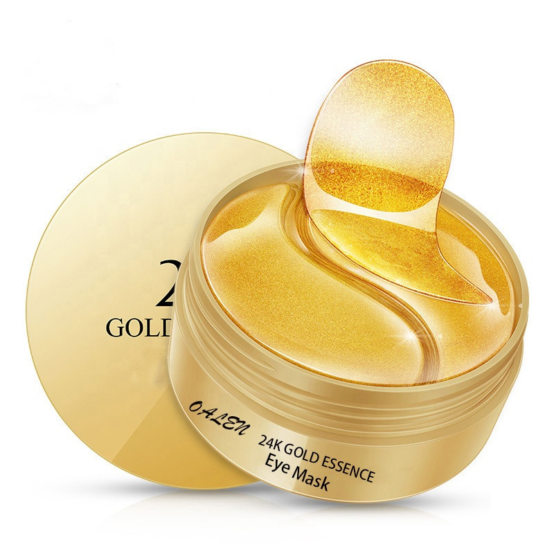 Hot-selling 24K Gold Essence Collagen Anti-wrinkle, Remove Dark Circle Night Use Golden Eye Mask