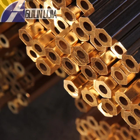 Hot selling hollow section brass hexagon tube hexagon pipe