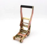 Hot Selling Safety Heavy Duty Metal Black Ratchet Trimming Cam Lock Ratchet Buckle With Plastic Handle