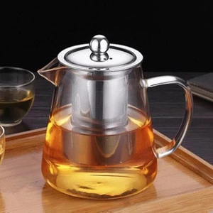 Hot Style Glass Tea Pot With Removable Stainless Steel Infuser and Steeper Tea maker for Blooming teapots