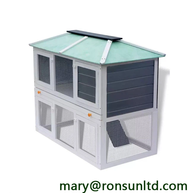 Hotsale Wooden Rabbit Hutch Cage High Quality Large Rabbit Farming Cage Modern Fashional Rabbit Cage Manufacturer