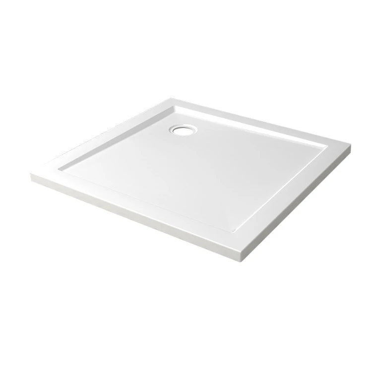 HUIDA OEM High Quality 900*900*40mm Slim Square  Bathroom White Acrylic Shower Tray