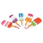 Ice Cream Shaped Loofah Soft Shower Puff Mesh Bath Sponge With Handle For Baby Shower Tools
