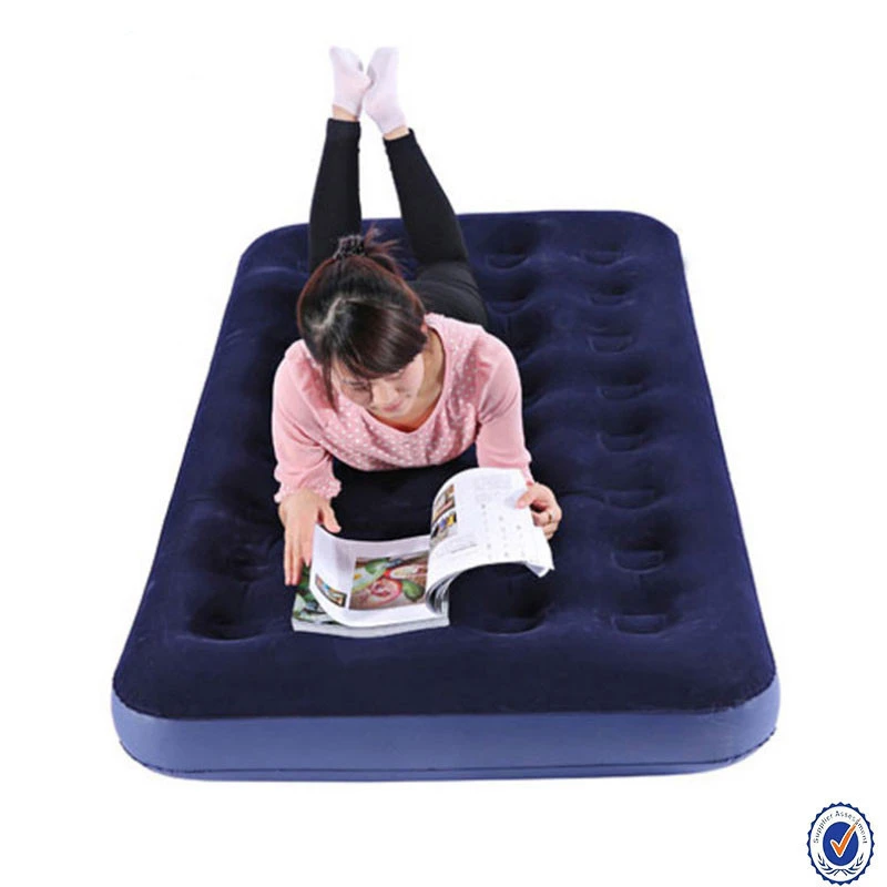 inflatable double airbed / inflatable flocking air bed/pvc inflatable air mattress