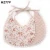 Import Ins Hot Linen Cotton Baby Bibs Sweety Girls Double Pattern Floral Tassel Bibs from China