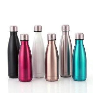 Insulated Double Wall Stainless Steel Metal Sport Drink Water Bottle