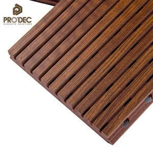Interior decorative wooden grooved acoustic panel soundproof material for recording studio