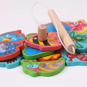 Iron Box Magnetic Fishing Wooden Educational Toys
