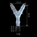 Kamoer 30-in-pack Y type Tube Connector for Peristaltic Pump Pipe Fittings