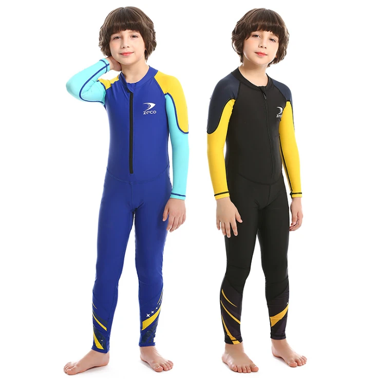 Kids Swimsuit Girls and Boys Long Sleeve UV Sun Protection Full Body Rash Guard for Swimming Scuba Diving Snorkeling