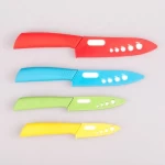 Kitchen Ceramic Knife set with PP cover coated handle in gift box package