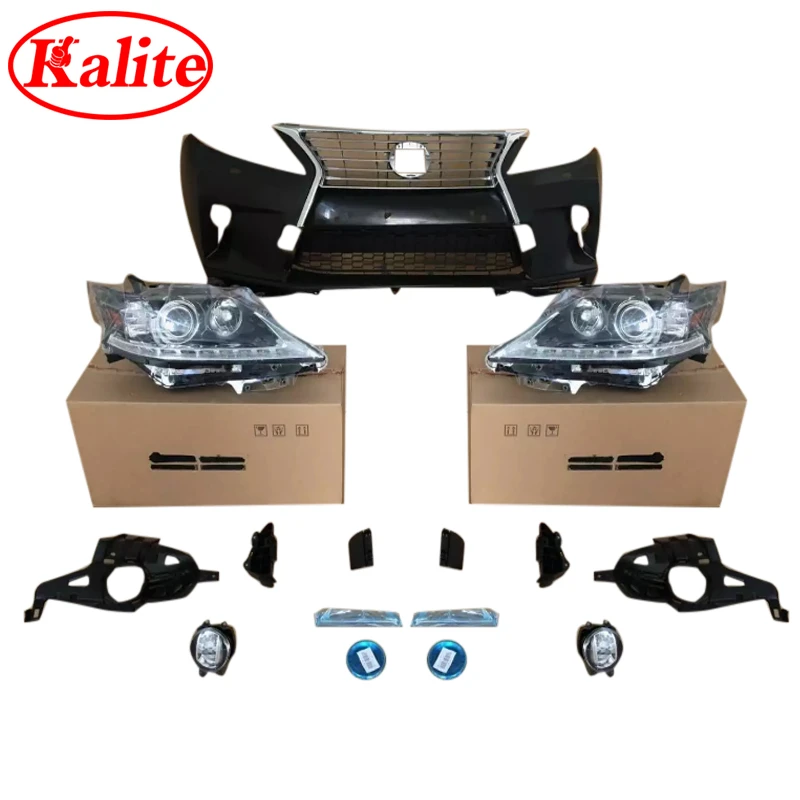 klt-A-0175- body kit with Light the lamp Front Bumper Grille Full Kit For LEXUS 2009-2012 RX270 RX350 RX450 upgrade 2013-2015
