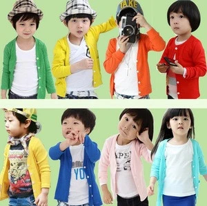 KOREA COLORFUL KNITTING CHILDRENS SWEATERS CARDIGANS