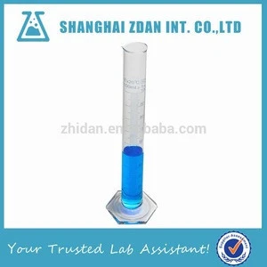 Laboratory glassware glass measuring cylinder, graduated cylinder