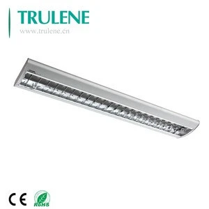 LED Grille Lamp Modern Office Silver Color Aluminum  With Louver Reflector 220V-240V