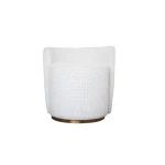 Leisure fabric modern design ottoman stool chair with metal base for living room and dressing table