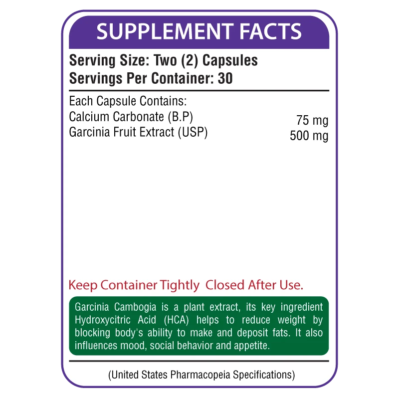 LIPOZIN Garcinia Cambogia Hydroxycitric Acid Calcium Carbonate Weight Loss Formula Nutrifactor Healthcare  Product Halal Food