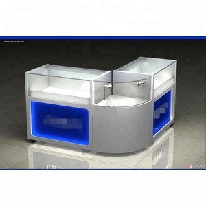 Low-price customized aluminum glass L shape display showcase with lock