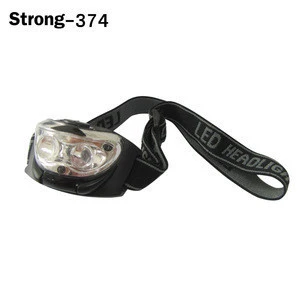 Low price plastic led headlamp with red lighting for caution