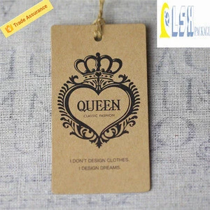 Lowest Price any thickness kraft paper garment clothing tag with eyelet