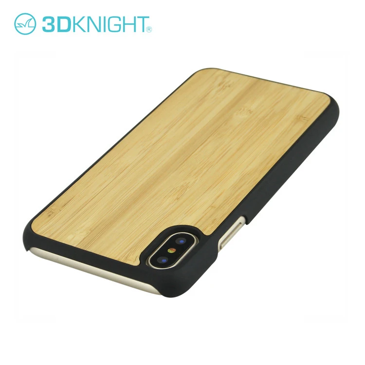 Luxury Real Bamboo Wood Cover Pure Wooden Phone Case for iPhone X